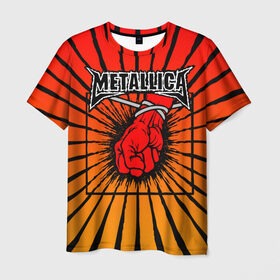Мужская футболка 3D с принтом Metallica , 100% полиэфир | прямой крой, круглый вырез горловины, длина до линии бедер | anger | fans | metall | metallica | st | альбом | альбома | группа | логотип | металл | металлика | обложка | фанат