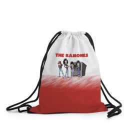 Рюкзак-мешок 3D с принтом The Ramones , 100% полиэстер | плотность ткани — 200 г/м2, размер — 35 х 45 см; лямки — толстые шнурки, застежка на шнуровке, без карманов и подкладки | 