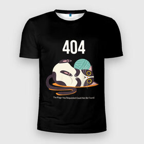 Мужская футболка 3D спортивная с принтом ERROR 404 , 100% полиэстер с улучшенными характеристиками | приталенный силуэт, круглая горловина, широкие плечи, сужается к линии бедра | Тематика изображения на принте: 