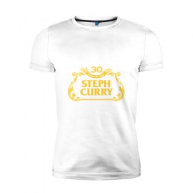 Мужская футболка премиум с принтом Steph Curry , 92% хлопок, 8% лайкра | приталенный силуэт, круглый вырез ворота, длина до линии бедра, короткий рукав | 