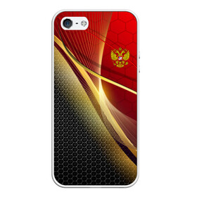 Чехол для iPhone 5/5S матовый с принтом RUSSIA SPORT Red and Black , Силикон | Область печати: задняя сторона чехла, без боковых панелей | abstract | design | geometry | hexagon | red and black | russia | sport | texture | абстракция | геометрия | герб | дизайн | патриот | патриотизм | россия | русский | соты | спорт | текстура | шестиугольники