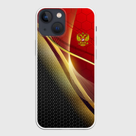 Чехол для iPhone 13 mini с принтом RUSSIA SPORT: Red and Black. ,  |  | abstract | design | geometry | hexagon | red and black | russia | sport | texture | абстракция | геометрия | герб | дизайн | патриот | патриотизм | россия | русский | соты | спорт | текстура | шестиугольники