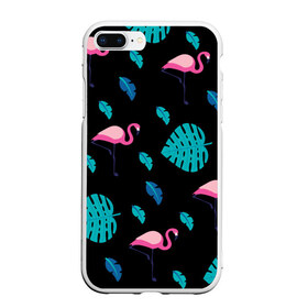 Чехол для iPhone 7Plus/8 Plus матовый с принтом Узор из фламинго , Силикон | Область печати: задняя сторона чехла, без боковых панелей | африка | крылья | мода | прикольные | природа | птица | розовый | фламинго | цвет | яркие