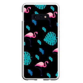 Чехол для Samsung S10E с принтом Узор из фламинго , Силикон | Область печати: задняя сторона чехла, без боковых панелей | африка | крылья | мода | прикольные | природа | птица | розовый | фламинго | цвет | яркие