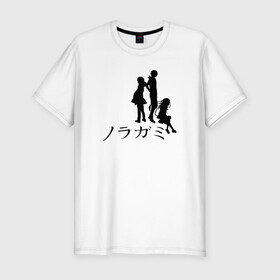 Мужская футболка хлопок Slim с принтом Бездомный бог , 92% хлопок, 8% лайкра | приталенный силуэт, круглый вырез ворота, длина до линии бедра, короткий рукав | noragami | noragami characters