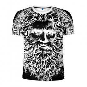 Мужская футболка 3D спортивная с принтом Античный Бог , 100% полиэстер с улучшенными характеристиками | приталенный силуэт, круглая горловина, широкие плечи, сужается к линии бедра | 