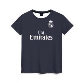 Женская футболка 3D с принтом Bale away 18-19 , 100% полиэфир ( синтетическое хлопкоподобное полотно) | прямой крой, круглый вырез горловины, длина до линии бедер | bale | champions | gareth | league | madrid | real | spain | бейл | гарет | испания | лига | мадрид | реал | чемпионов