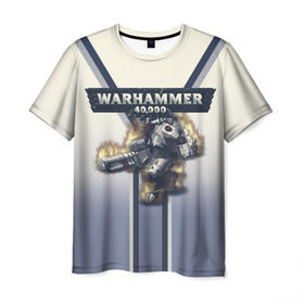 Мужская футболка 3D с принтом Warhammer 40000: Tau Empire , 100% полиэфир | прямой крой, круглый вырез горловины, длина до линии бедер | Тематика изображения на принте: 40000 | game | rts | tau | warhammer | warhammer40000 | вархаммер | игры | тау
