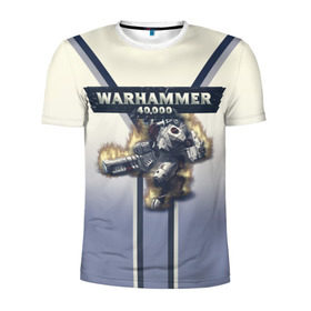 Мужская футболка 3D спортивная с принтом Warhammer 40000: Tau Empire , 100% полиэстер с улучшенными характеристиками | приталенный силуэт, круглая горловина, широкие плечи, сужается к линии бедра | 40000 | game | rts | tau | warhammer | warhammer40000 | вархаммер | игры | тау