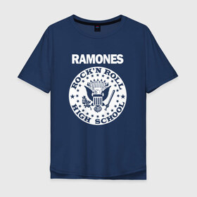 Мужская футболка хлопок Oversize с принтом Ramones , 100% хлопок | свободный крой, круглый ворот, “спинка” длиннее передней части | группа | панк | рамон | рамонес | рамоунз | рамоунс | рок | хард