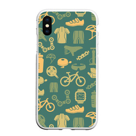Чехол для iPhone XS Max матовый с принтом Велосипед Текстура , Силикон | Область печати: задняя сторона чехла, без боковых панелей | байк | велик | вело | велосипед | велосипеды | велоспорт | с велосипедом | спорт