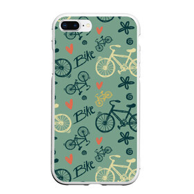 Чехол для iPhone 7Plus/8 Plus матовый с принтом Велосипед Текстура , Силикон | Область печати: задняя сторона чехла, без боковых панелей | байк | велик | вело | велосипед | велосипеды | велоспорт | с велосипедом | спорт