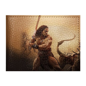 Обложка для студенческого билета с принтом Conan Exiles, Conan, Хайбория, А`канна, Конан , натуральная кожа | Размер: 11*8 см; Печать на всей внешней стороне | 