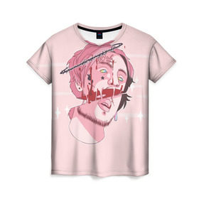 Женская футболка 3D с принтом Lil Peep (1) , 100% полиэфир ( синтетическое хлопкоподобное полотно) | прямой крой, круглый вырез горловины, длина до линии бедер | baby | benz truck | cry | cry baby | lil | lil peep | peep | лил | лил пип | пип