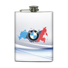 Фляга с принтом BMW BRAND SPORT , металлический корпус | емкость 0,22 л, размер 125 х 94 мм. Виниловая наклейка запечатывается полностью | 
