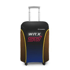 Чехол для чемодана 3D с принтом Subaru WRX STI , 86% полиэфир, 14% спандекс | двустороннее нанесение принта, прорези для ручек и колес | impreza | pro | sport | sti | subaru | wrx | врикс | врх | импреза | логотип | сетка | соты | субарик | субару