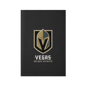 Обложка для паспорта матовая кожа с принтом Vegas Golden Knights , натуральная матовая кожа | размер 19,3 х 13,7 см; прозрачные пластиковые крепления | Тематика изображения на принте: 