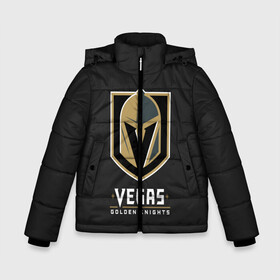 Зимняя куртка для мальчиков 3D с принтом Vegas Golden Knights , ткань верха — 100% полиэстер; подклад — 100% полиэстер, утеплитель — 100% полиэстер | длина ниже бедра, удлиненная спинка, воротник стойка и отстегивающийся капюшон. Есть боковые карманы с листочкой на кнопках, утяжки по низу изделия и внутренний карман на молнии. 

Предусмотрены светоотражающий принт на спинке, радужный светоотражающий элемент на пуллере молнии и на резинке для утяжки | 