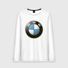 Мужской лонгслив хлопок с принтом BMW , 100% хлопок |  | bmw | logo | бмв | логотип бмв