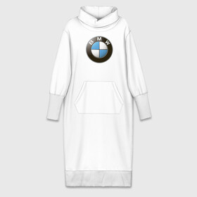 Платье удлиненное хлопок с принтом BMW ,  |  | bmw | logo | бмв | логотип бмв