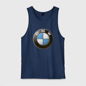 Мужская майка хлопок с принтом BMW , 100% хлопок |  | bmw | logo | бмв | логотип бмв