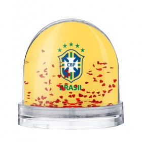 Водяной шар с принтом Сборная Бразилии , Пластик | Изображение внутри шара печатается на глянцевой фотобумаге с двух сторон | сборная бразилии | футбол