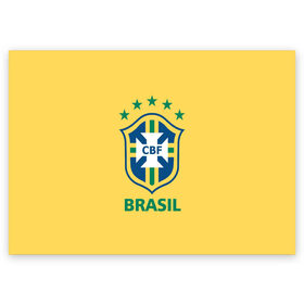 Поздравительная открытка с принтом Сборная Бразилии , 100% бумага | плотность бумаги 280 г/м2, матовая, на обратной стороне линовка и место для марки
 | сборная бразилии | футбол