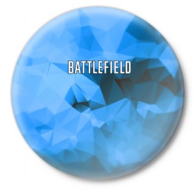 Значок с принтом Battlefield ,  металл | круглая форма, металлическая застежка в виде булавки | 