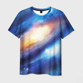Мужская футболка 3D с принтом Космос , 100% полиэфир | прямой крой, круглый вырез горловины, длина до линии бедер | abstraction | cosmos | nebula | space | star | universe | абстракция | вселенная | звезды | космос | мир | планеты