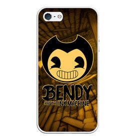 Чехол для iPhone 5/5S матовый с принтом Bendy and the ink machine (33) , Силикон | Область печати: задняя сторона чехла, без боковых панелей | Тематика изображения на принте: bendy | bendy and the ink machine | бенди | бенди и чернильная машина