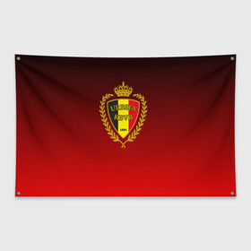 Флаг-баннер с принтом Сборная Бельгии , 100% полиэстер | размер 67 х 109 см, плотность ткани — 95 г/м2; по краям флага есть четыре люверса для крепления | сборная бельгии | футбол  | чемпионат мира