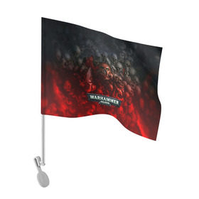 Флаг для автомобиля с принтом Warhammer 40000: Dawn Of War , 100% полиэстер | Размер: 30*21 см | relic entertainment | warhammer 40000: dawn of war | черепа