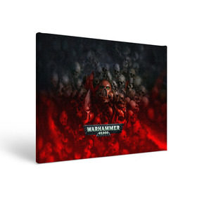 Холст прямоугольный с принтом Warhammer 40000: Dawn Of War , 100% ПВХ |  | relic entertainment | warhammer 40000: dawn of war | черепа