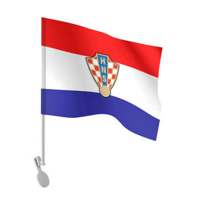Флаг для автомобиля с принтом Сборная Хорватии флаг , 100% полиэстер | Размер: 30*21 см | европы | хорватия | чемпионат мира | чм