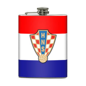 Фляга с принтом Сборная Хорватии флаг , металлический корпус | емкость 0,22 л, размер 125 х 94 мм. Виниловая наклейка запечатывается полностью | европы | хорватия | чемпионат мира | чм