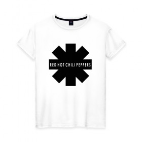 Женская футболка хлопок с принтом Red Hot Chili Peppers , 100% хлопок | прямой крой, круглый вырез горловины, длина до линии бедер, слегка спущенное плечо | red hot chili peppers | rhcp | перцы | ред хот чили пепперс | рхчп | рэд