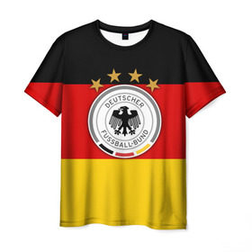 Мужская футболка 3D с принтом Сборная Германии флаг , 100% полиэфир | прямой крой, круглый вырез горловины, длина до линии бедер | германия | европы | мира | чемпионат | чм