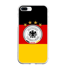 Чехол для iPhone 7Plus/8 Plus матовый с принтом Сборная Германии флаг , Силикон | Область печати: задняя сторона чехла, без боковых панелей | Тематика изображения на принте: германия | европы | мира | чемпионат | чм