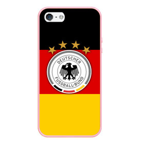 Чехол для iPhone 5/5S матовый с принтом Сборная Германии флаг , Силикон | Область печати: задняя сторона чехла, без боковых панелей | германия | европы | мира | чемпионат | чм