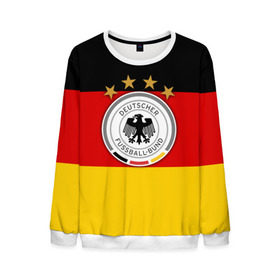 Мужской свитшот 3D с принтом Сборная Германии флаг , 100% полиэстер с мягким внутренним слоем | круглый вырез горловины, мягкая резинка на манжетах и поясе, свободная посадка по фигуре | германия | европы | мира | чемпионат | чм