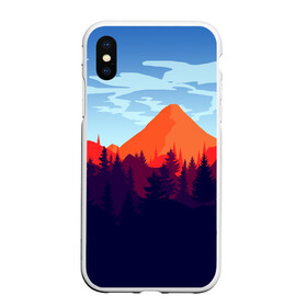 Чехол для iPhone XS Max матовый с принтом Firewatch collection , Силикон | Область печати: задняя сторона чехла, без боковых панелей | Тематика изображения на принте: art | campo santo | firewatch | game | горы | закат | игра | лес | пейзаж | пожарный дозор | солнце | холмы