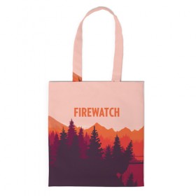 Сумка 3D повседневная с принтом FIREWATCH , 100% полиэстер | Плотность: 200 г/м2; Размер: 34×35 см; Высота лямок: 30 см | art | campo santo | firewatch | game | горы | закат | игра | лес | пейзаж | пожарный дозор | солнце | холмы