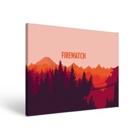 Холст прямоугольный с принтом FIREWATCH , 100% ПВХ |  | art | campo santo | firewatch | game | горы | закат | игра | лес | пейзаж | пожарный дозор | солнце | холмы