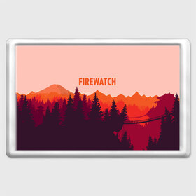 Магнит 45*70 с принтом FIREWATCH , Пластик | Размер: 78*52 мм; Размер печати: 70*45 | art | campo santo | firewatch | game | горы | закат | игра | лес | пейзаж | пожарный дозор | солнце | холмы