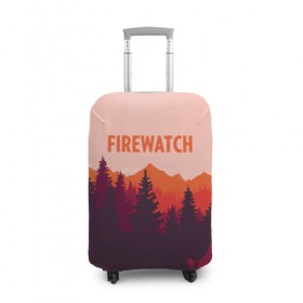 Чехол для чемодана 3D с принтом FIREWATCH , 86% полиэфир, 14% спандекс | двустороннее нанесение принта, прорези для ручек и колес | art | campo santo | firewatch | game | горы | закат | игра | лес | пейзаж | пожарный дозор | солнце | холмы