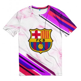 Мужская футболка 3D с принтом Barcelona 2018 , 100% полиэфир | прямой крой, круглый вырез горловины, длина до линии бедер | football | soccer | барселона