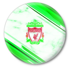 Значок с принтом Liverpool 2018 ,  металл | круглая форма, металлическая застежка в виде булавки | football | soccer | ливерпуль