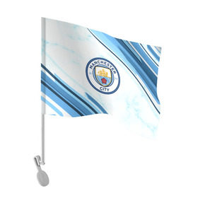 Флаг для автомобиля с принтом Manchester city , 100% полиэстер | Размер: 30*21 см | football | soccer | манчестер