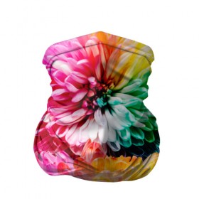 Бандана-труба 3D с принтом Яркие Георгины , 100% полиэстер, ткань с особыми свойствами — Activecool | плотность 150‒180 г/м2; хорошо тянется, но сохраняет форму | георгин | лето | радуга | цветок | цветы