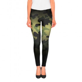 Леггинсы 3D с принтом Camouflage - Series 3 (Shorts,Pants) , 80% полиэстер, 20% эластан | Эластичный пояс, зауженные к низу, низкая посадка | 0x000000123 | camo | green | зелёный | камуфляж | спорт